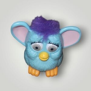 Vintage McDonald’s Furby Blue Purple Hair, Gray Eyes